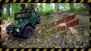 Traxxas TRX 4 RC Crawler Land Rover Defender Kreuz und quer durch den Wald 77 FPV ASMR [upl. by Lynnett]