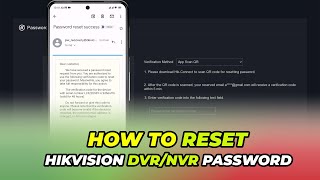 How To Reset Hikvision DVR Password  Hikvision Password Reset [upl. by Det]