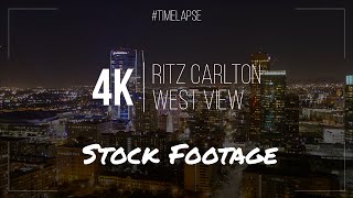 Ritz Carlton West View Downtown Los Angeles Night 4K Stock Footage Timelapse [upl. by Michal511]