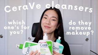 Comparing CeraVe cleansers hydrating foaming creamtofoam [upl. by Nabi354]