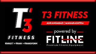 T3 Fitness Gym Aurangabad Maharashtra  Full commercial gym setup  Powered by quotFitLinequot [upl. by Anitsirc]