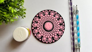 Single Color Dot Mandala Painting  Dot Mandala Art  Dotting Art [upl. by Rebma]