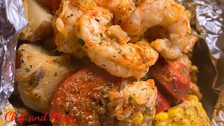 Oven Seafood Boil Recipe  Foil Packets [upl. by Olyhs]