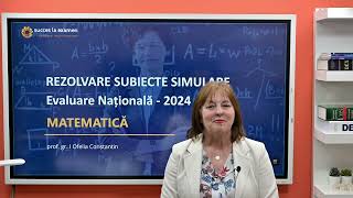 Rezolvarea detaliată a subiectelor de MATEMATICĂ de la Simulare Evaluare Națională 2024 [upl. by Eislek8]