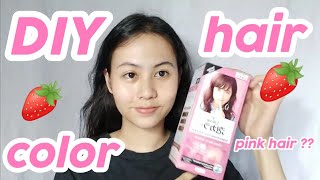 DIY Hair Color Liese Creamy Bubble Color in Cassis Berry pink hue Less than 500  Jenica Bernabe [upl. by Valentia994]