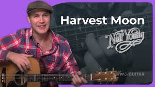 How to play Harvest Moon by Neil Young  Guitar Lesson [upl. by Anilos]