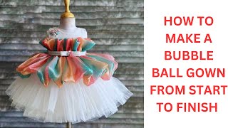 StepbyStep Sewing Tutorial with Bubble Bodice  Sewing a Baby Ball Gown for Special Occasions [upl. by Jeannine]