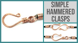 Simple Hammered Clasps  Beaducationcom [upl. by Willow]