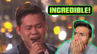 Marcelito Pomoy All Performances On Americas Got Talent REACTION [upl. by Aitsirhc]