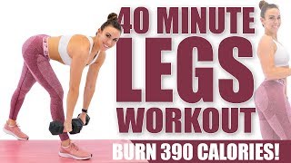 40 Minute Legs Workout 🔥Burn 390 Calories 🔥Sydney Cummings [upl. by Leahcimal]