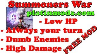 FREE Summoners War MOD APK for High Damage  Dumb Enemies  AlwaysTurn  Low HP [upl. by Marion]