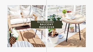 BudgetFriendly Balcony Makeover for Renters  Transform Your Outdoor Space [upl. by Waxler329]