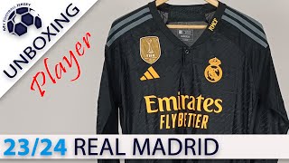 Real Madrid Third Jersey Long Sleeve 2324 Bellingham Kitgg Player Version Unboxing Review [upl. by Joby]