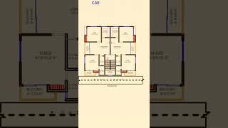 1500 sft 2 unit Floorplan caehomedesign home floorplan homedesign floorplan2 house [upl. by Afatsum]