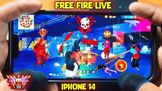 Free Fire Live  iPhone 14 Full Handcam ⚙️ SettingsHudDpi 🔥 Free Fire Max Ultra  Part6 [upl. by Eniamej]