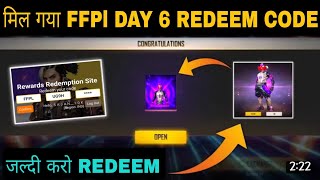 FFPL DAY 6 REDEEM CODE  FFPL REDEEM CODE TODAY  PRO LEAGUE REDEEM CODE  FF NEW REDEEM CODE TODAY [upl. by Netsirk611]