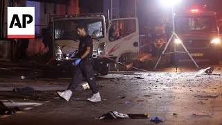 At least 1 killed from bomb in Tel Aviv as Blinken arrives in Israel to seek ceasefire deal [upl. by Fanchie899]