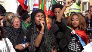 Eritrean demonstration in Rome Italy  Denunciation of the Dictatorial Regime in Eritrea [upl. by Akcirre]