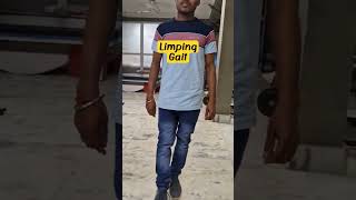 Limping gait due to hip Pathologyrehabilitation physiotherapy gaittraining trending shorts [upl. by Airotnes789]