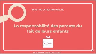 RESPONSABILITÉ DES PARENTS 🔤 [upl. by Arreip]