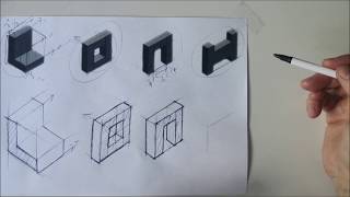 Isometric drawing Practice 1 Crating exercise 1 [upl. by Kellia]