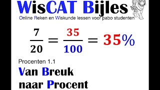 Van Breuk naar Procent  WisCAT Werkboek Procenten 11 [upl. by Seward893]