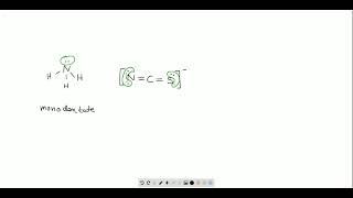 Draw the Lewis diagrams for each ligand Indicate the lone pairs that may be donated to the metal I [upl. by Anaitit]