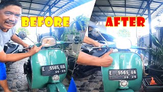 Cara Mudah Ganti Lampu Vespa Menjadi lebih Terang  DIY repair [upl. by Vivle]