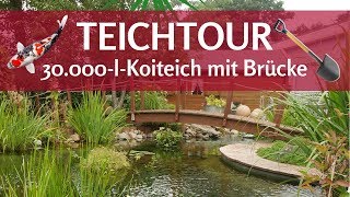 KOIPON® Teichtour Jens und sein wunderbarer 30000 l Koiteich [upl. by Cheslie]