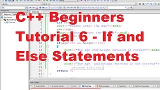 C Tutorial for Beginners 6  If and Else Statements [upl. by Oryaj]