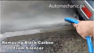 Decarbonizing Exhaust Of Diesel Engine  Removing Black Carbon From Silencer  Urdu Hindi Tutorial [upl. by Schecter]