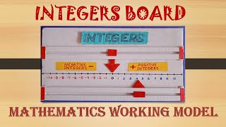 Maths Working Model  Integer Board For Students  Maths TLM For Students  Maths School Project [upl. by Ecirum]