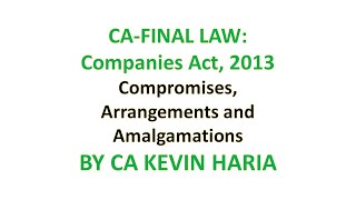 MAY23 REVISION OF COMPROMISE ARRANGEMENT AND AMALGAMATIONS  CA FINAL LAW [upl. by Reggie854]