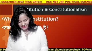 L60 Constitutions and Constitutionalism🔥 संविधान और संवैधानिकता 🔥 UGC NET 2023 by Discover Study [upl. by Laetitia]