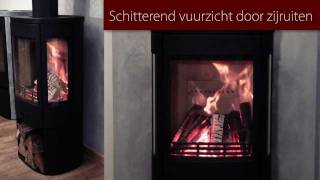 Contura 850 houtkachel brandend [upl. by Salsbury]