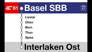 SBB Ansagen » IC61 Basel SBB — Interlaken Ost Version 2021  SLBahnen [upl. by Carmella]