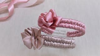 DIY Ribbon Headband  How to Make Braided Headband with Satin Ribbon –Easy No Sew Scrunchie Hairband [upl. by Collin548]