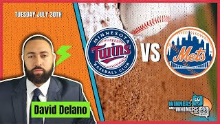 Tuesday Free MLB Pick Minnesota Twins vs New York Mets 73024  Prediction from David Delano [upl. by Soirtemed]