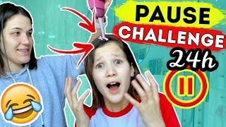 PAUSE CHALLENGE por 24 HORAS  PASO MUCHA VERGUENZA CON EL PAUSA CHALLENGE  Daniela Golubeva [upl. by Nesahc]