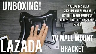 Unboxing Cheap Universal Swivel TV Wall Mount 14quot  42quot from Lazada [upl. by Kries]