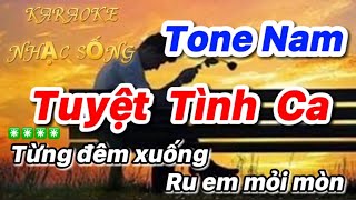 Karaoke Tuyệt Tình Ca Tone Nam  Lã Phong Lâm  Karaoke Nhạc Sống LV Music  Beat Chuẩn [upl. by Vashti]