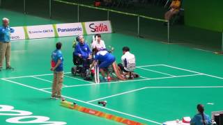 Rio Paralympic Boccia BC3 Individual event Final match 2nd end [upl. by Teteak]