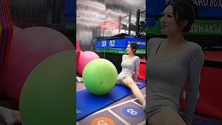 Active Girl Strength and Balance with the Yoga Ball beautiful yoga fitness [upl. by Ody]