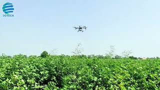 AGRIBOT drone demo at Dharsul Kalan Tohana Haryana [upl. by Nirtak711]