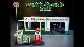 Joes Service Gas Convenience Station Diorama 124 Scale Model Kit Build How To Assemble Paint Decal [upl. by Nahta]