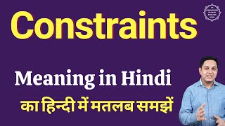 Constraints meaning in Hindi  Constraints ka kya matlab hota hai  online English speaking classes [upl. by Rann]