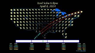 Total Solar Eclipse in April 2024 See the path of totality in amazing visualizations [upl. by Rabiah]