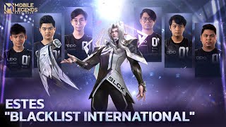 Nova Skin  quotBlacklist Internationalquot do Estes  Mobile Legends Bang Bang [upl. by Lehcar]