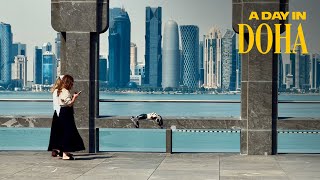 A Day in Doha Qatar Walking Tour 4K [upl. by Salvidor520]