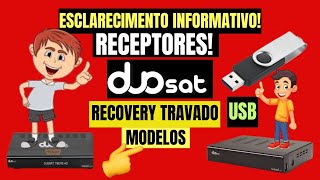 DUOSAT TREND HD E DUOSAT TREND HD MAXX COM RECOVERY TRAVADO USB JULHO 2024 [upl. by Shuma]